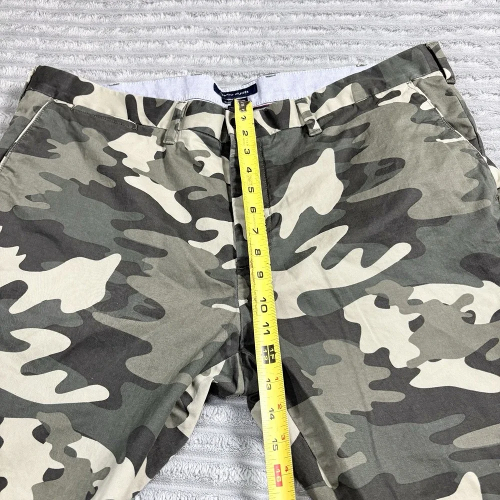 Tommy Hilfiger Camouflage Pants Mens 40x30 Green Camo Flat Front‎ Custom Fit